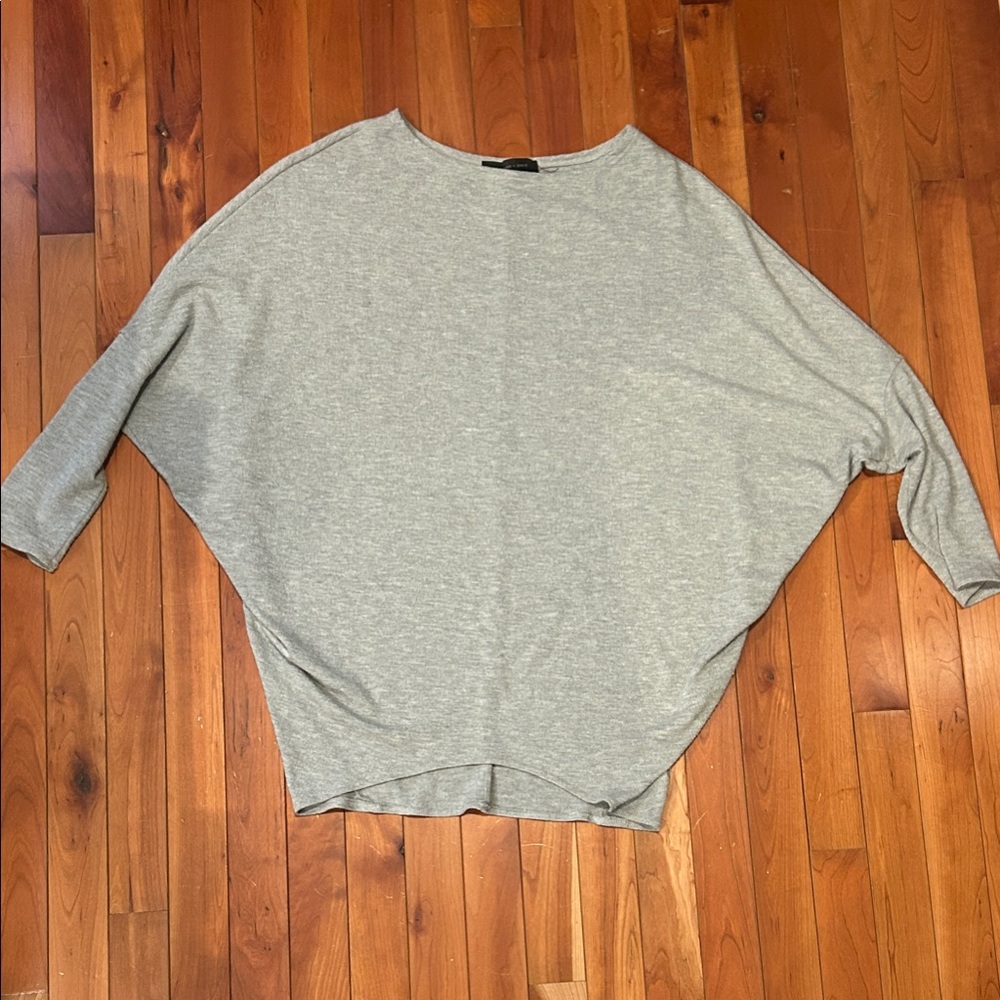 Gray Women's Crew Neck Dolman Sweater